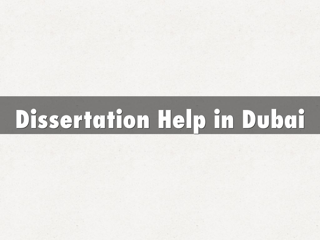 Dissertation Help in Dubai
