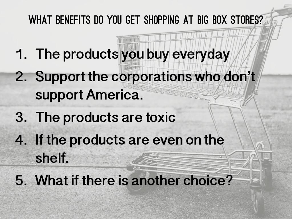 Are You Done With Supporting The Big Box Storesð©?
