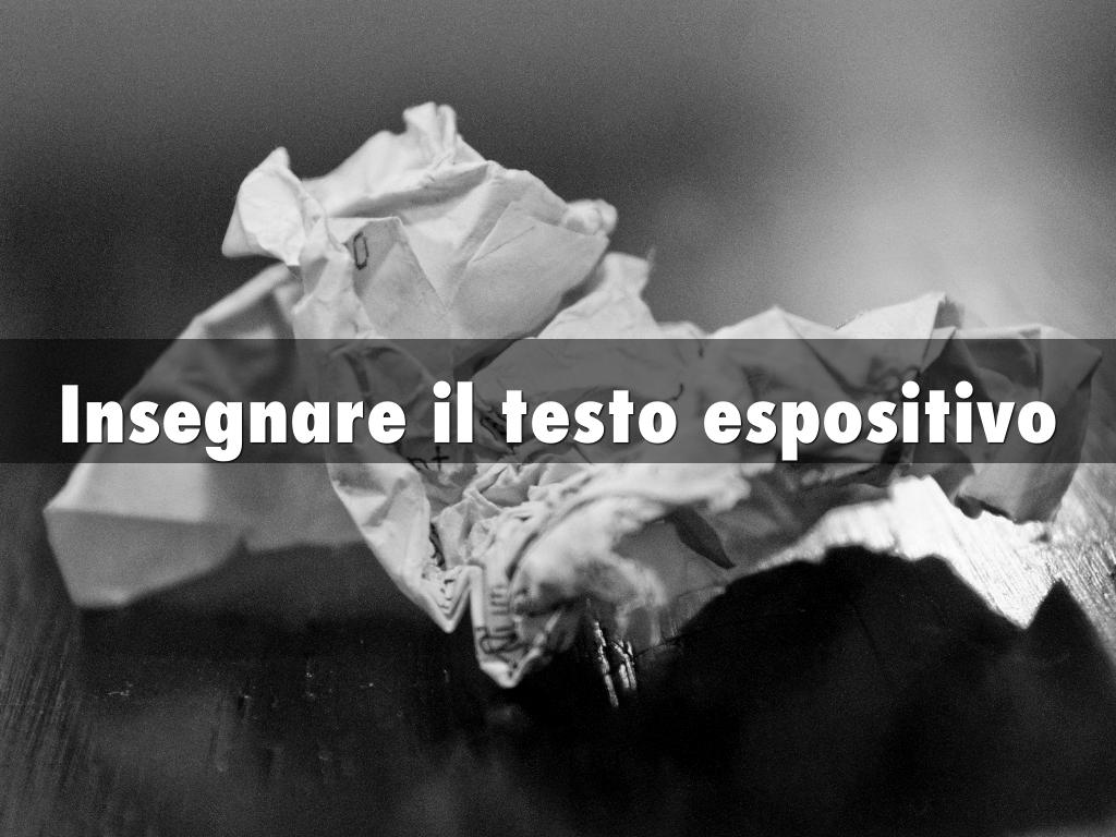 Insegnare il testo espositivo