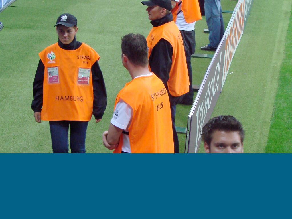 Control the entry, exit and movement of people at spectator events