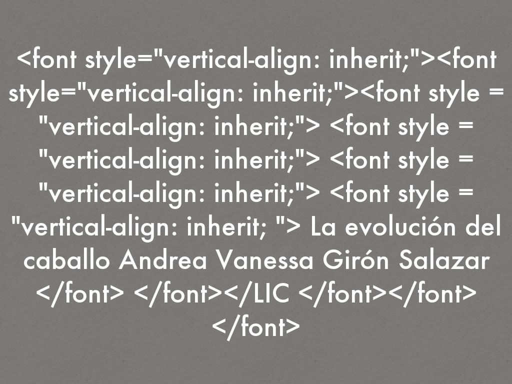 La Evolución del Caballo 