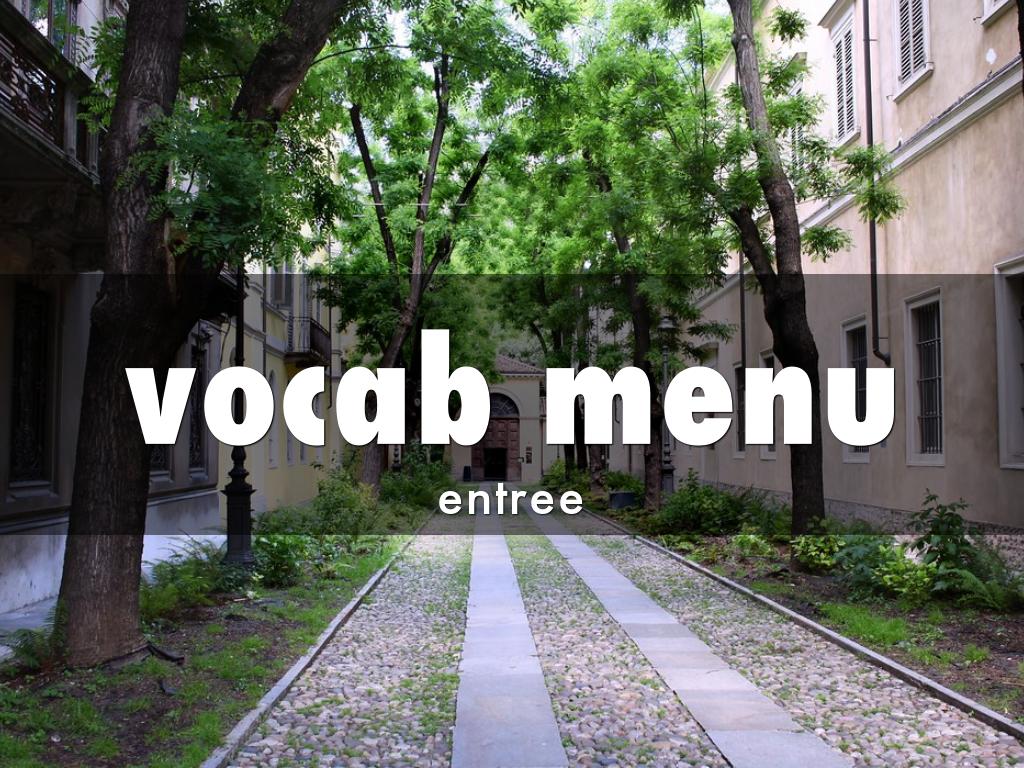 vocab menu