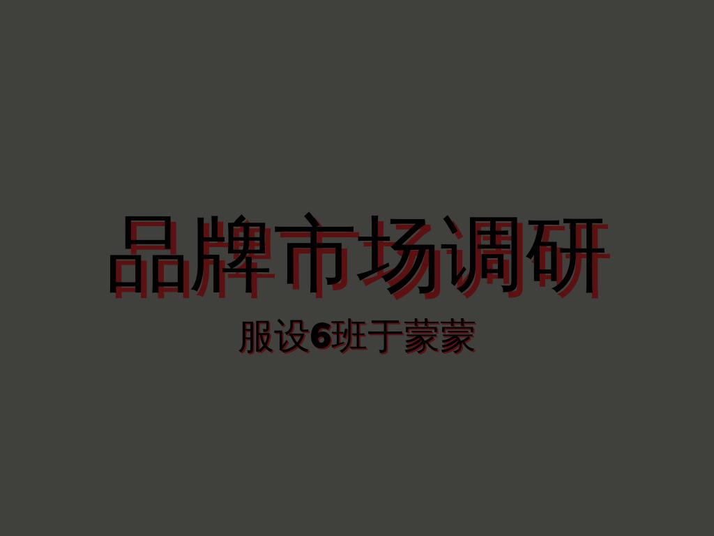 服装品牌调研