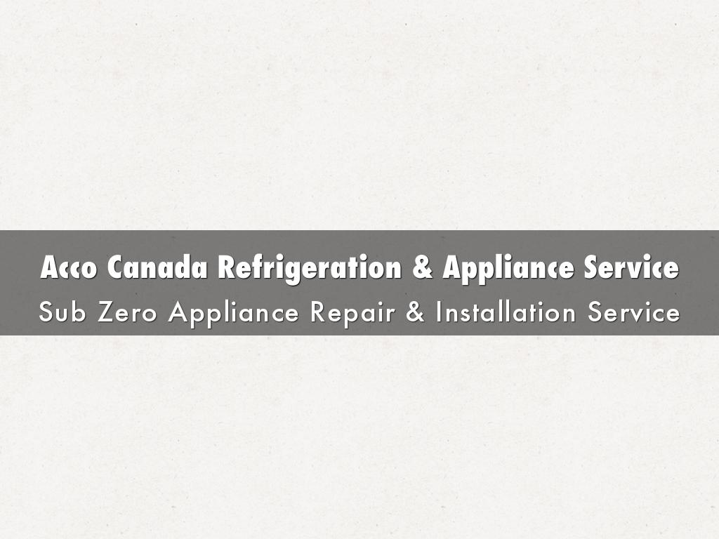 Acco Canada Refrigeration & Appliance Service