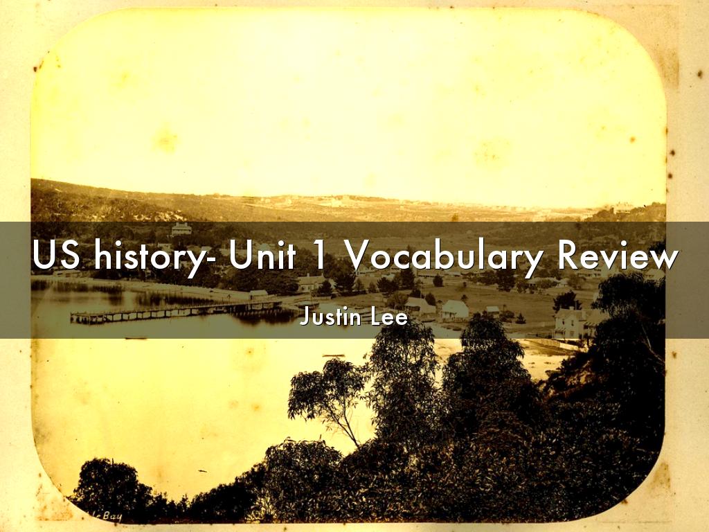 Unit 1 - Vocabulary Menu