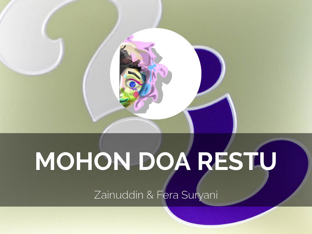 mohon doa restu