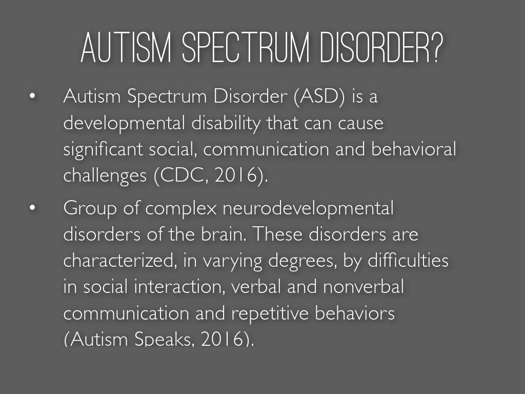 Autism Slide Presentation 4/9/18