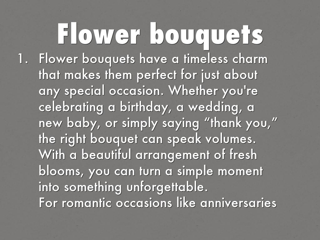 Flower bouquets