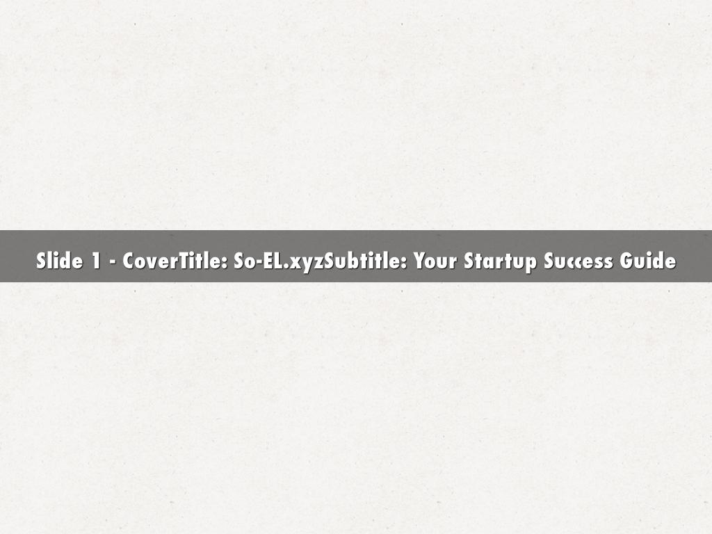 So-EL.xyz: Navigating Startups to Success