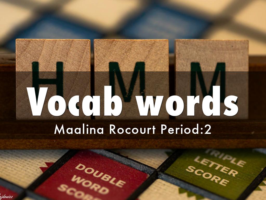 Vocab words