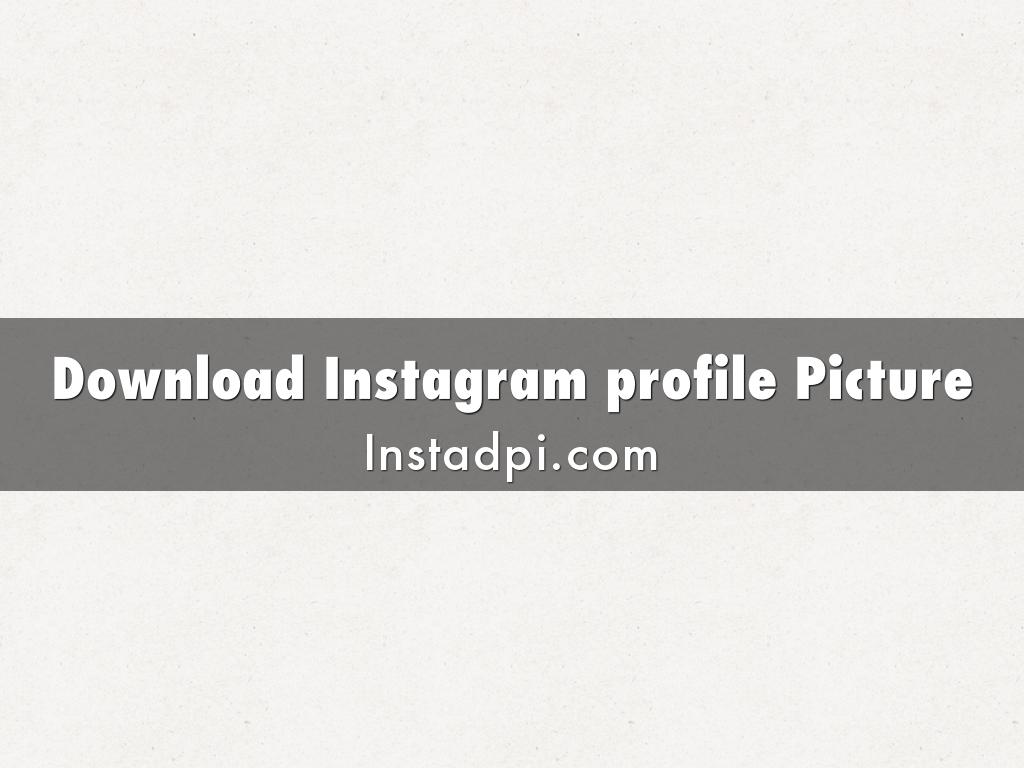 Download Instagram profile Picture