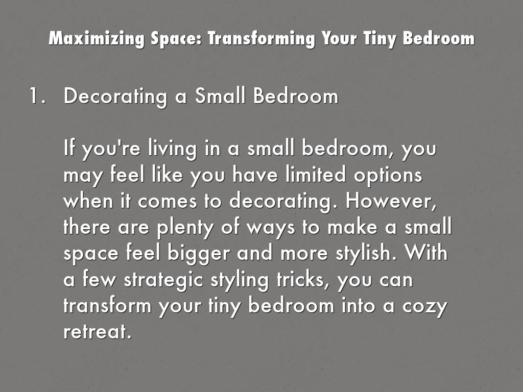 Maximizing Space: Transforming Your Tiny Bedroom