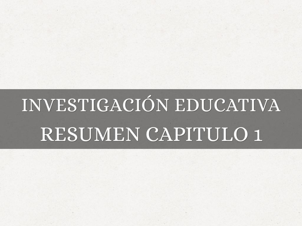 INVESTIGACIÓN EDUCATIVA