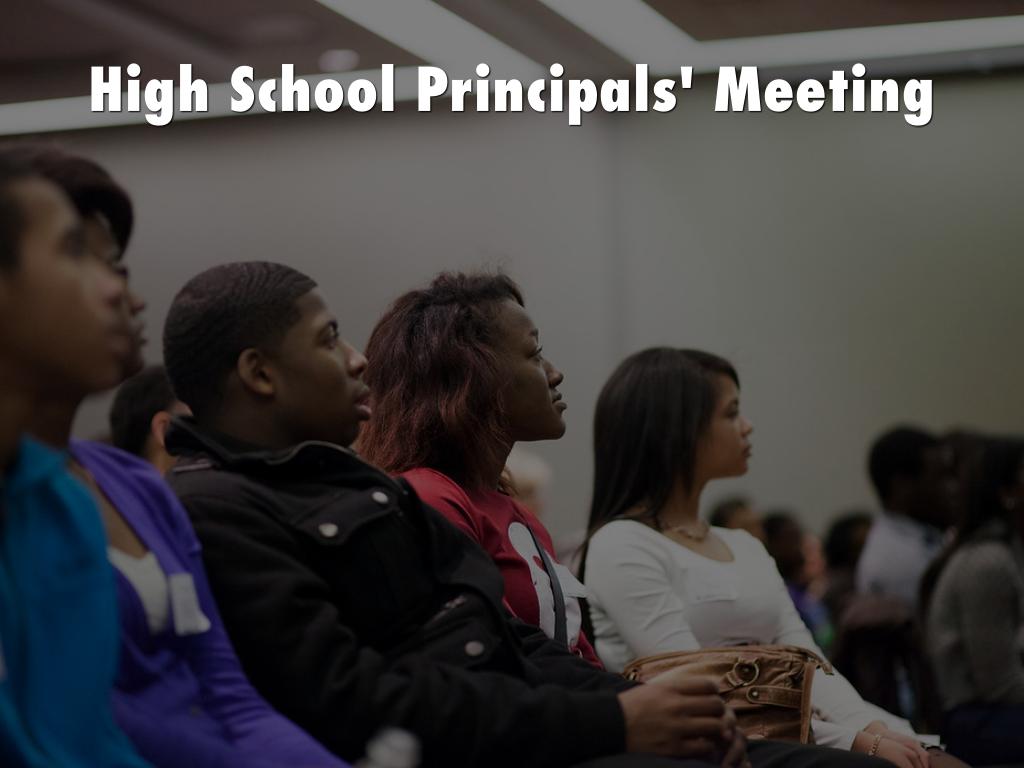 High School Principals' Meeting