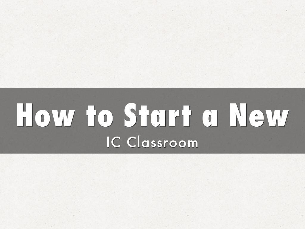 How to Start a New