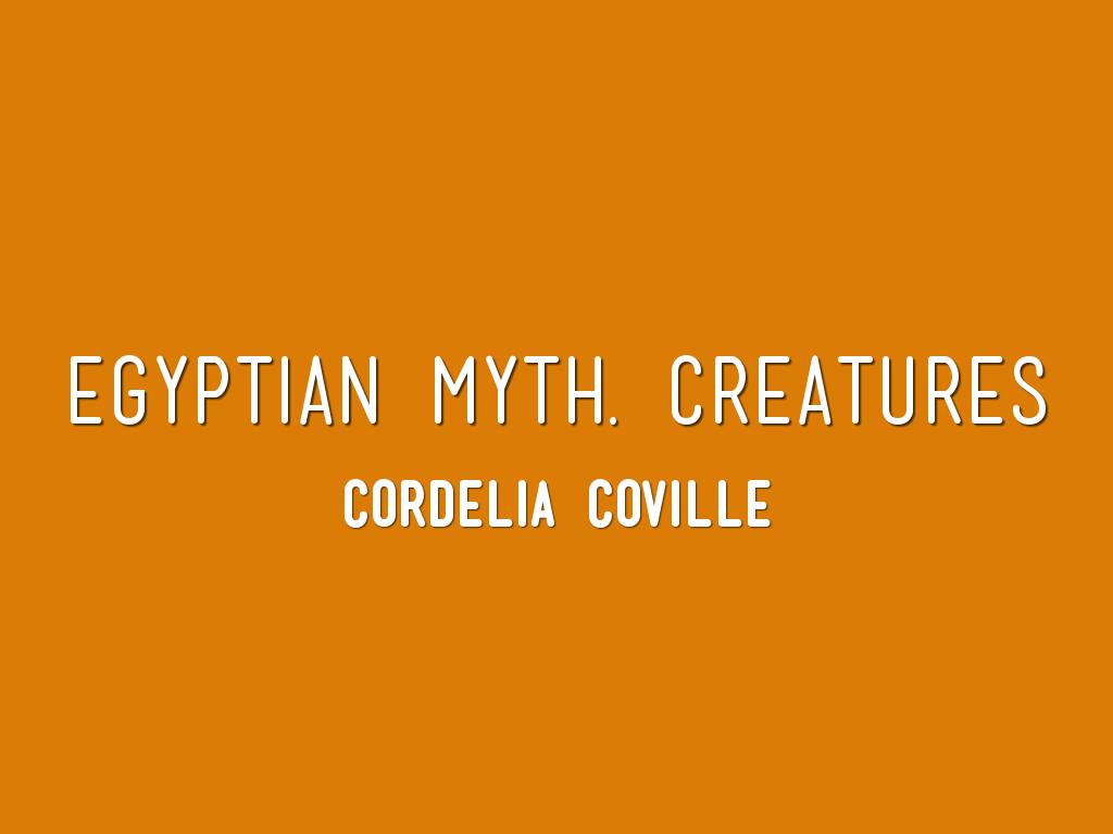 EGYPTIAN myth. creatures