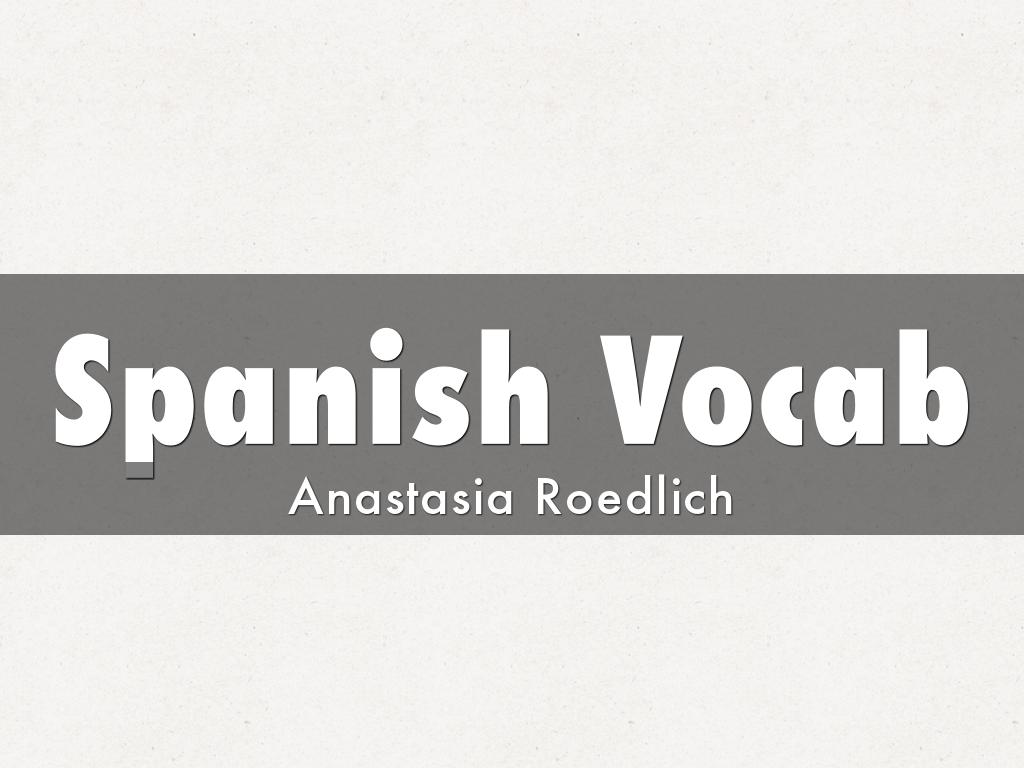 Spanish Vocab