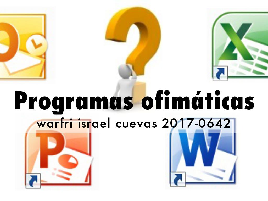 Programas ofimáticas