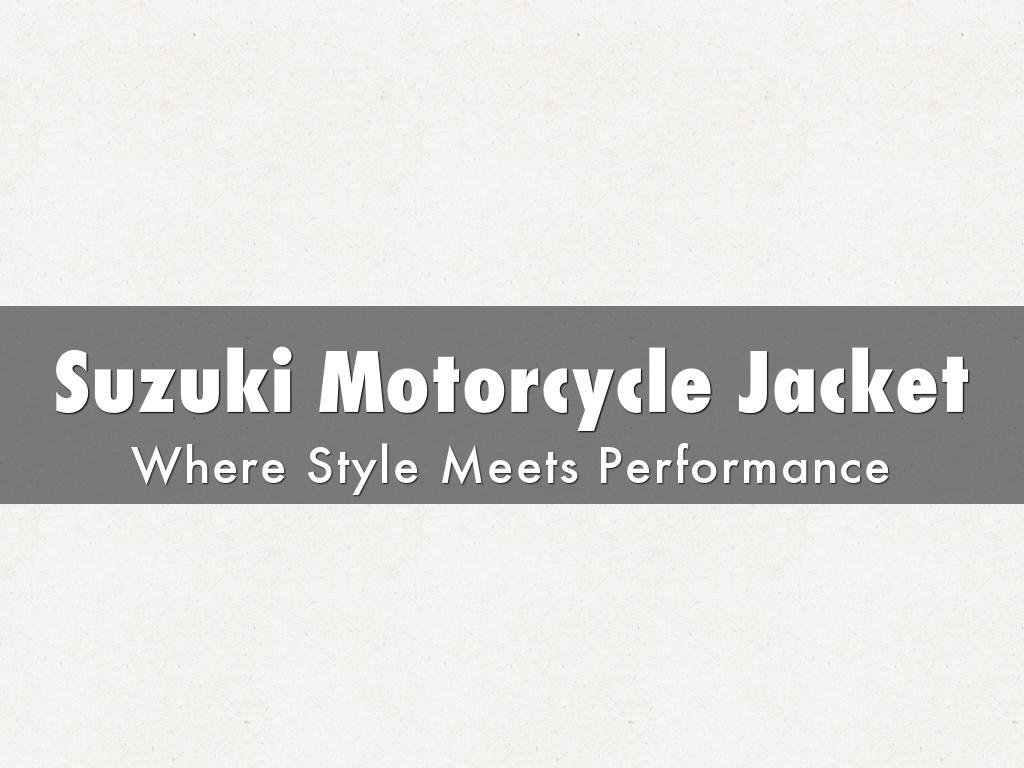 Suzuki Motorcycle Jacket