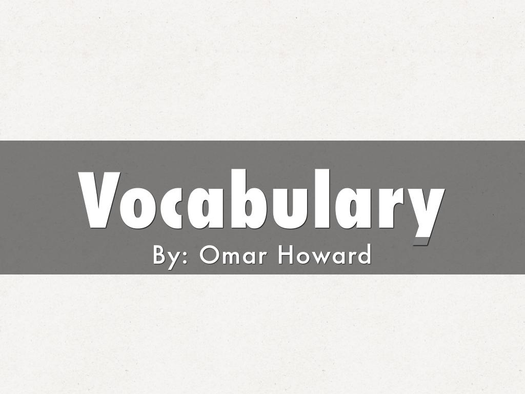 Vocabulary