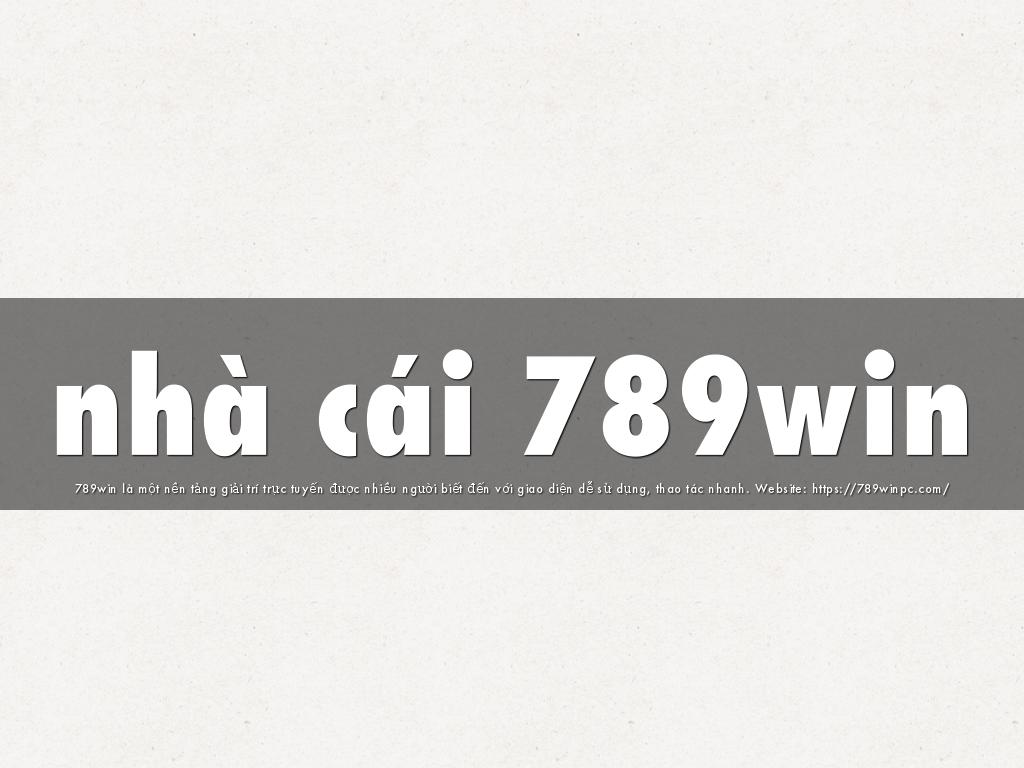 nhà cái 789win