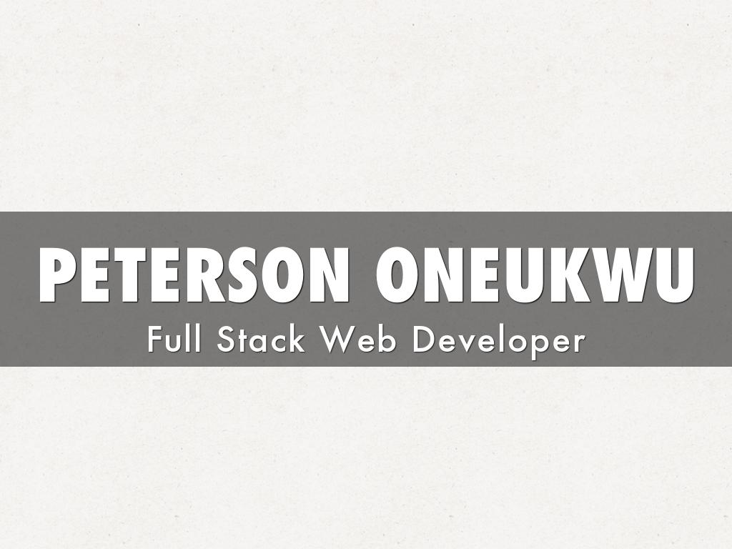 PETERSON ONEUKWU