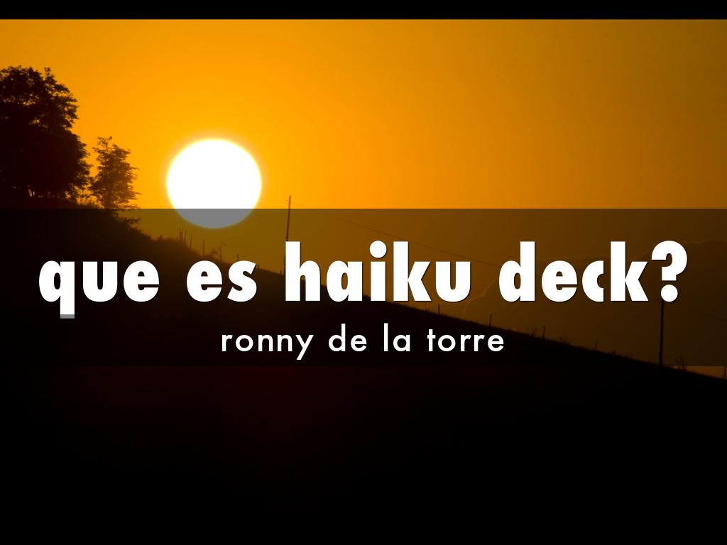 que es haiku deck?