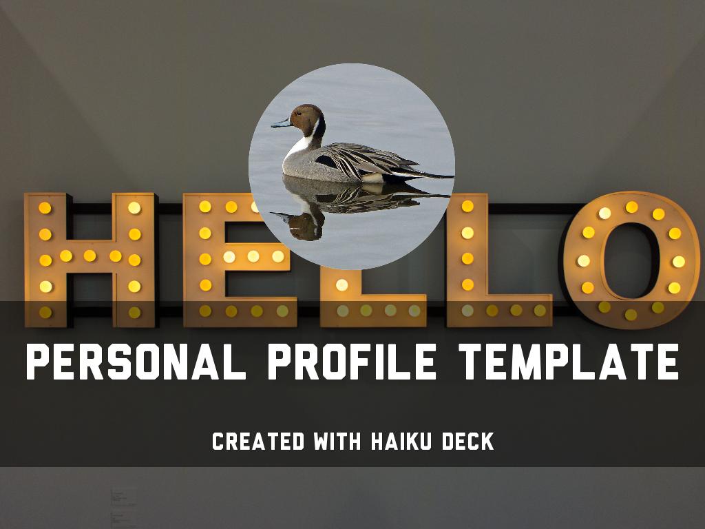 Copy of Personal Profile Template