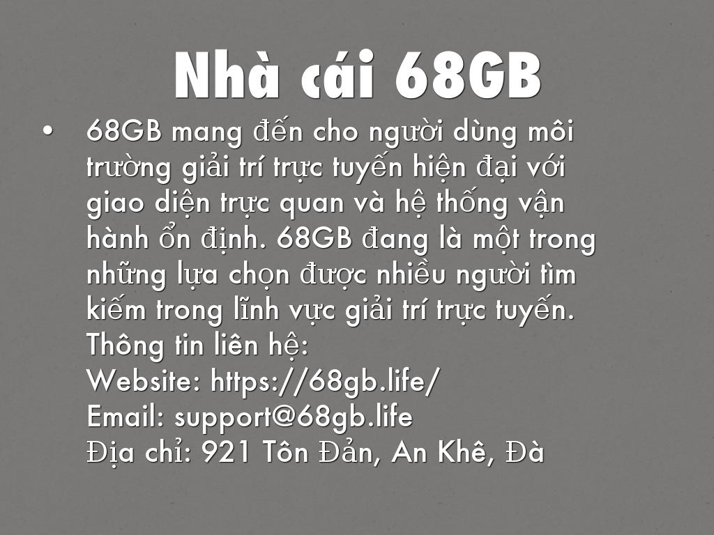 Nhà cái 68GB