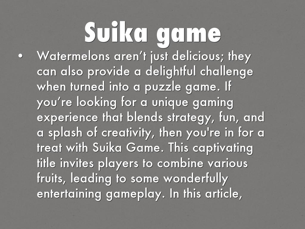 Suika game