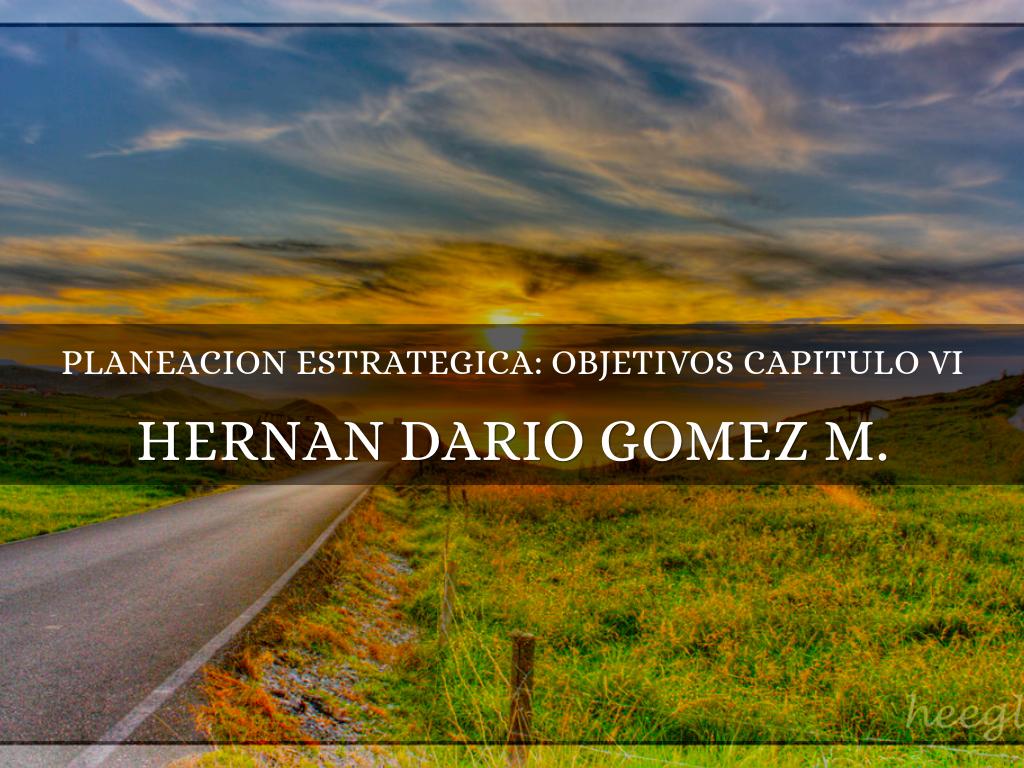 PLANEACION ESTRATEGICA: OBJETIVOS capitulo VI
