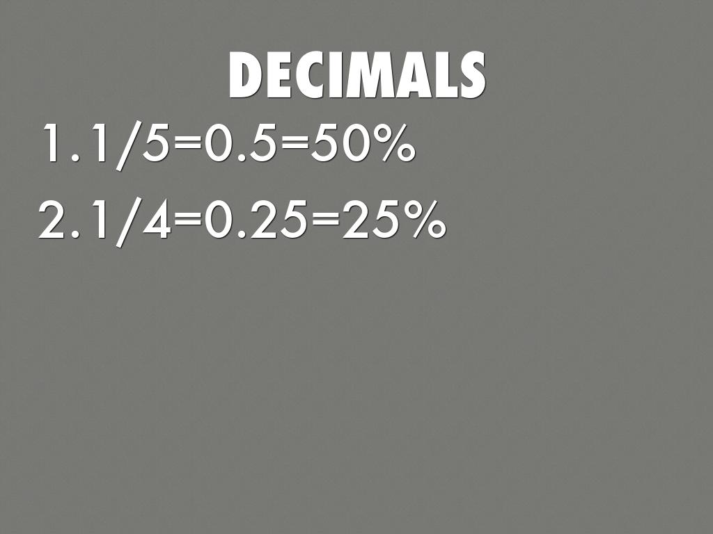 Decimals