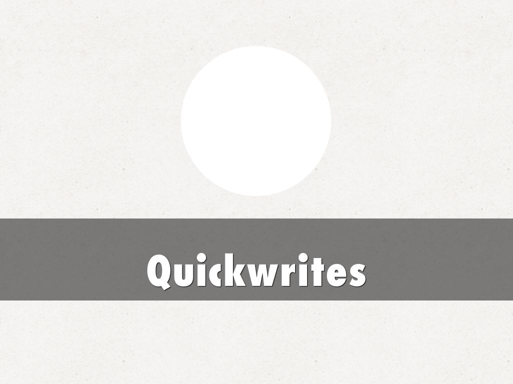 Quickwrites
