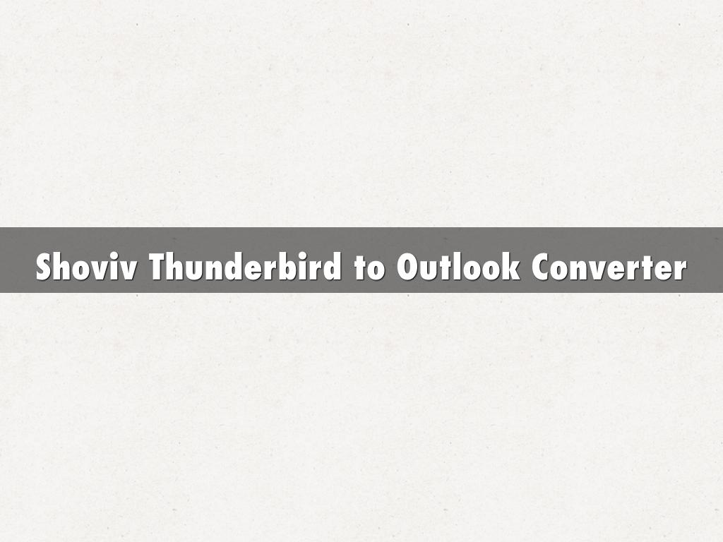 Export Emails from Thunderbird to Outlook