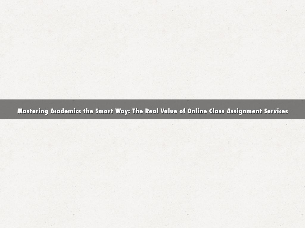 Online Class Assignment