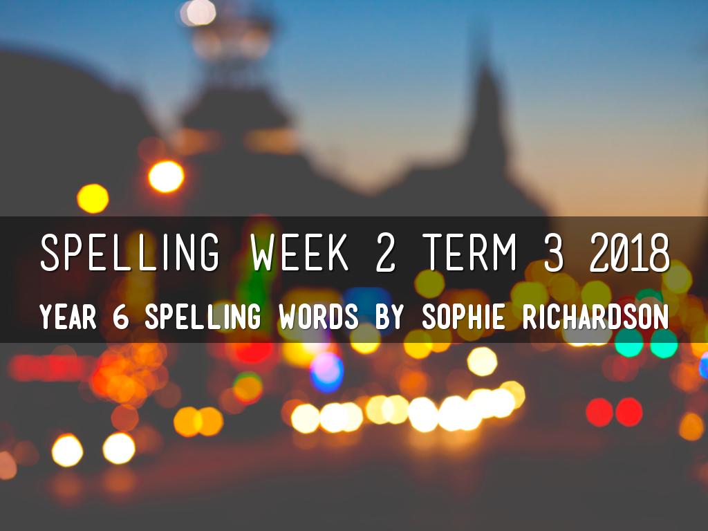 Spelling y6