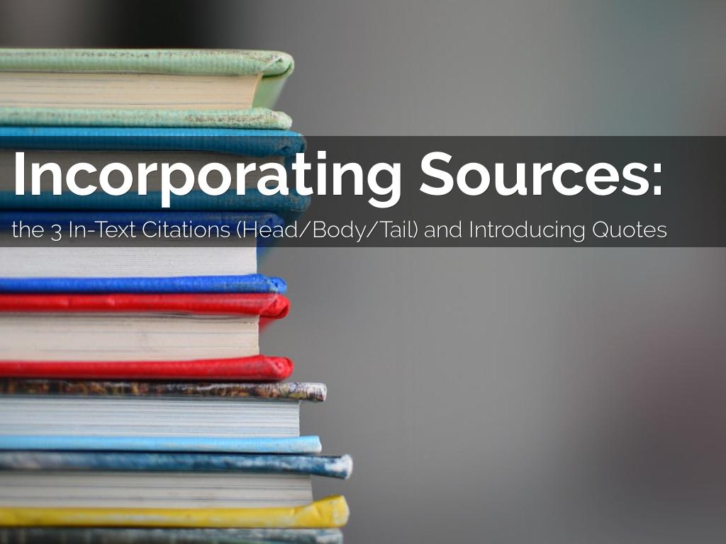 (ONLINE) Incorporating Sources by Mary Petty