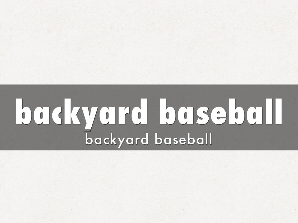 backyard baseball