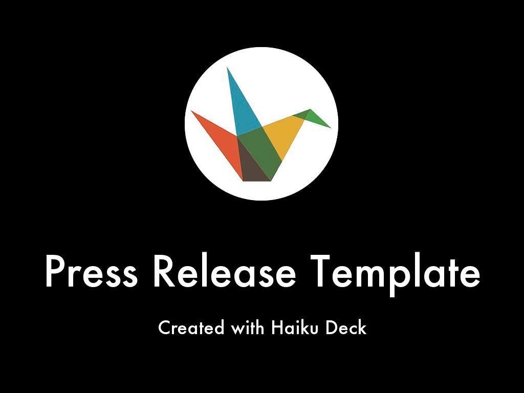 Press Release Template ã®ã³ãã¼