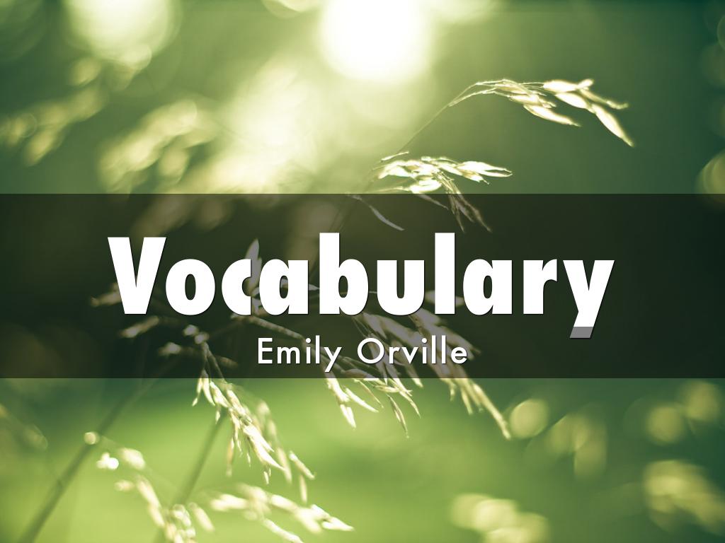 Vocabulary