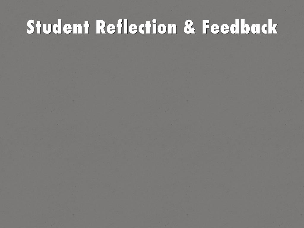 Student Reflection & Feedback
