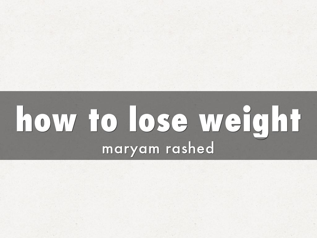 how to lose weight