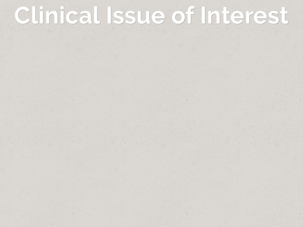 Advanced Levels of Clinical Inquiry Systematic Reviews