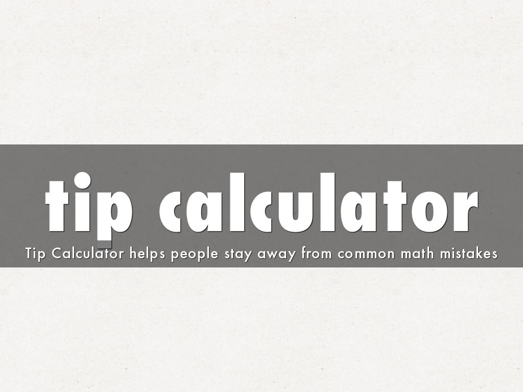 tip calculator