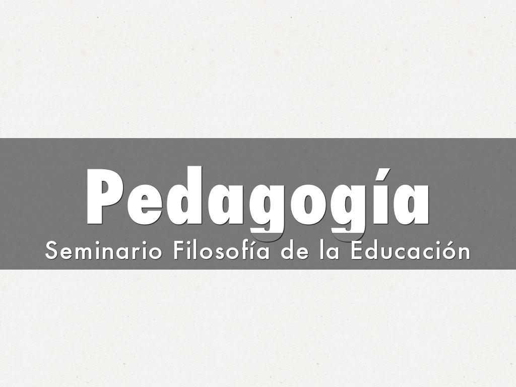 Pedagogía