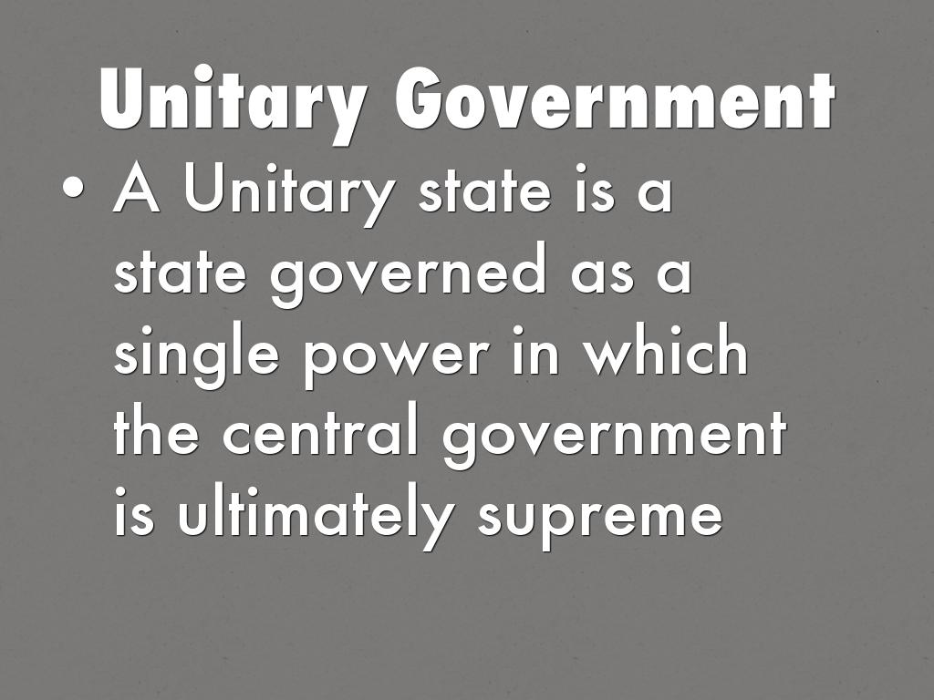 Unitary Government
