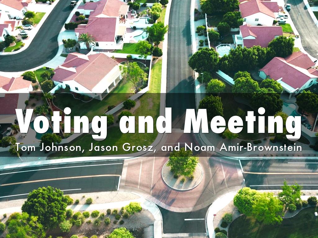 Voting and Meeting in the Time of COVID