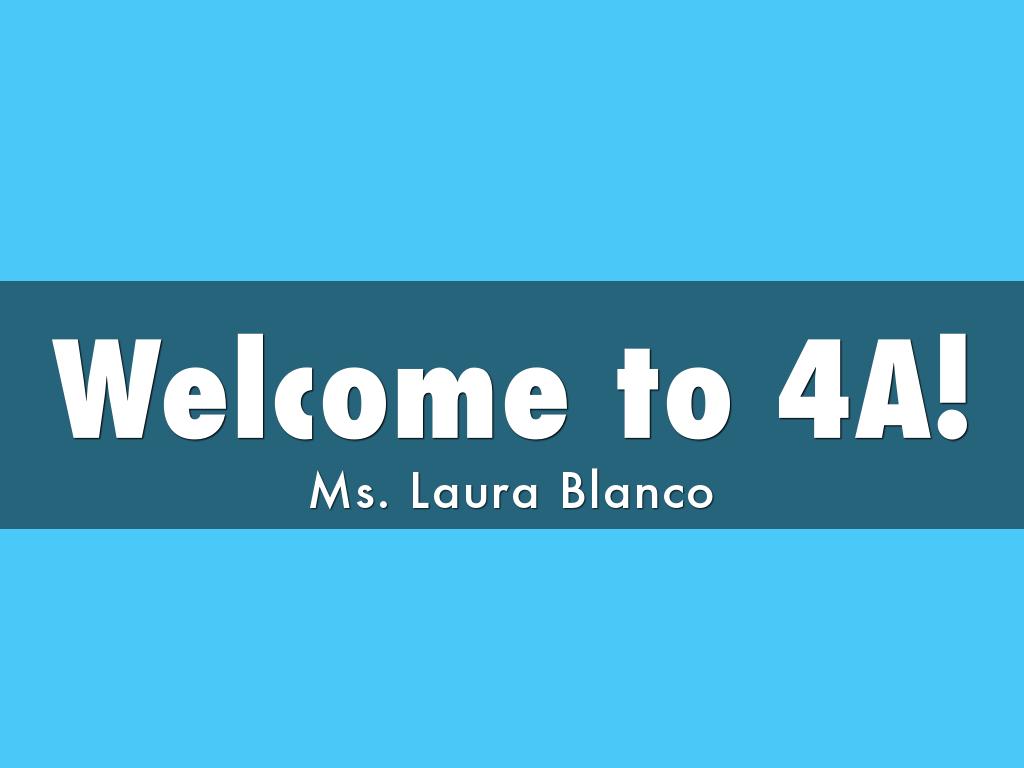 Copy of Welcome to 5A!