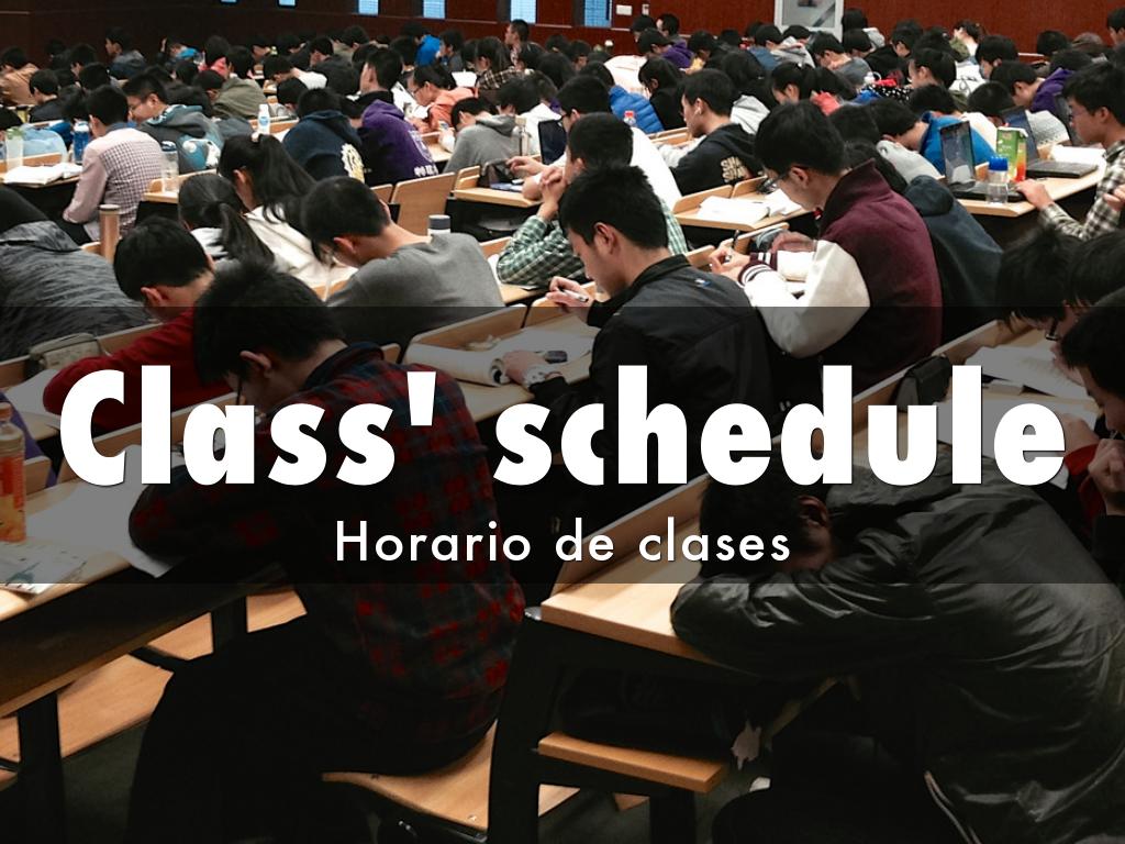 Class' schedule