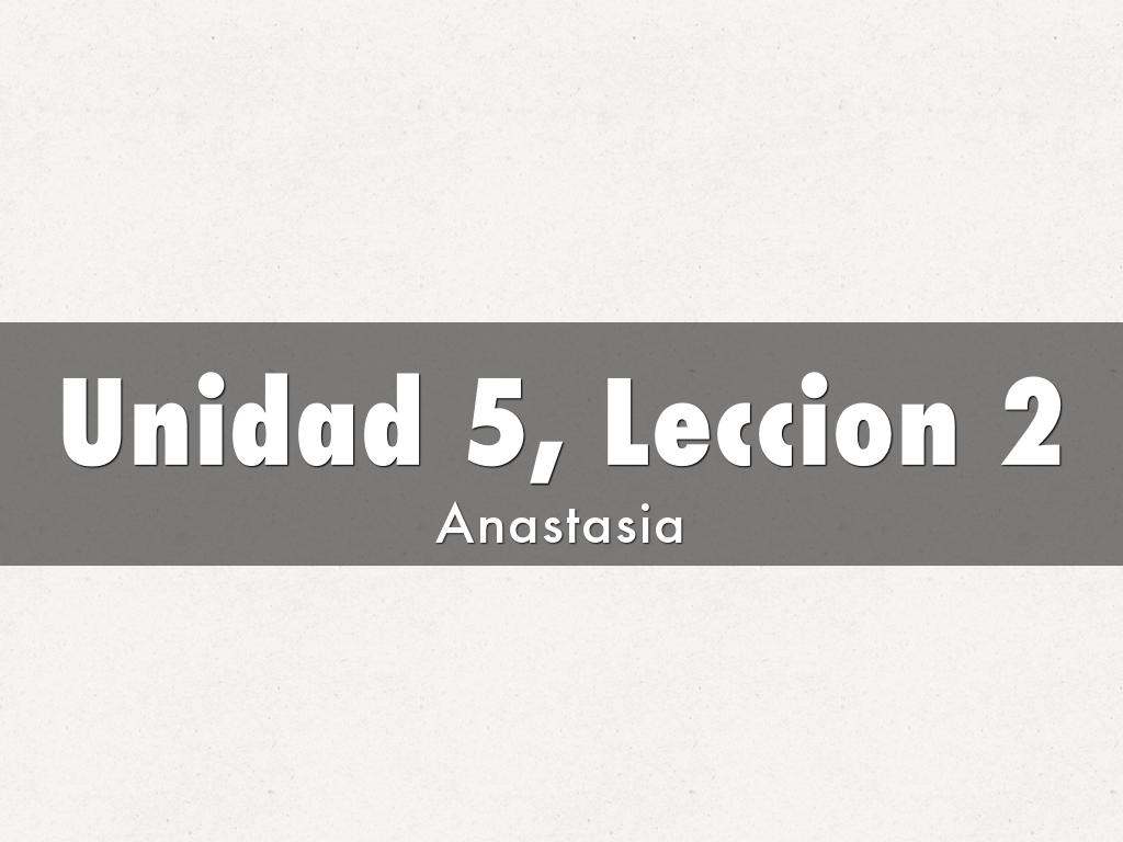 Unidad 5, Leccion 2